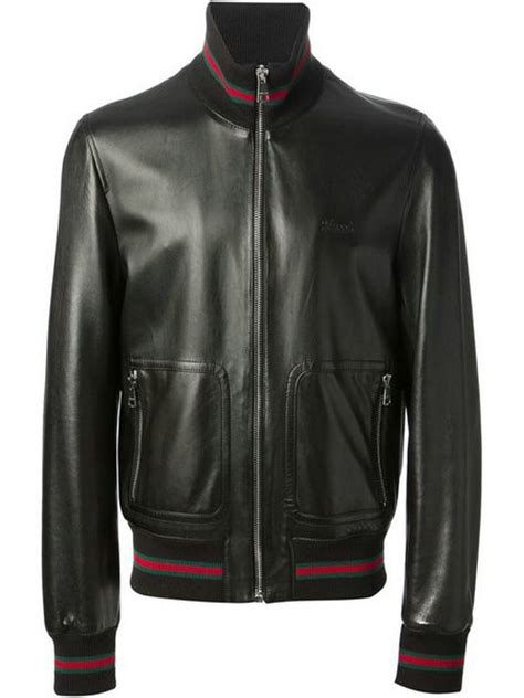 veste cuir homme automne gucci|Gucci .